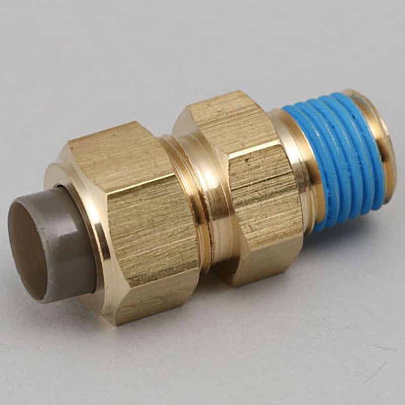 PN-10X6.5-PT1/4-BS ジュンロン黄銅製継手 ニップル 潤工社 R ミリ系列