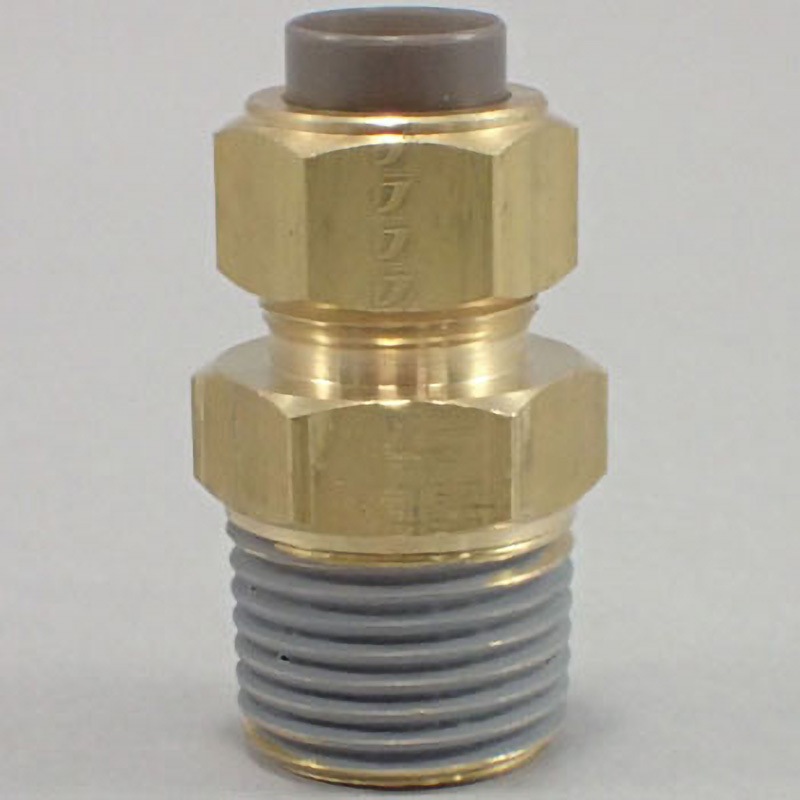 PN-12X9-PT1/2-BS ジュンロン黄銅製継手 ニップル 潤工社 R ミリ系列