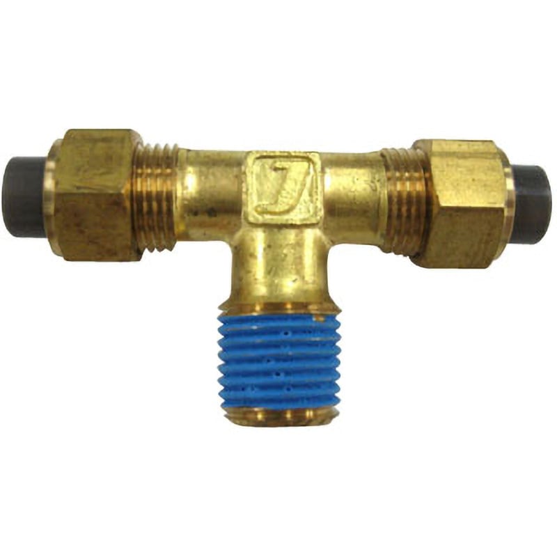 PTA-1/4-PT1/8-BS ジュンロン黄銅製継手 テー 潤工社 ティー R インチ系列 適合チューブ外径6.35mm 1袋(20個)