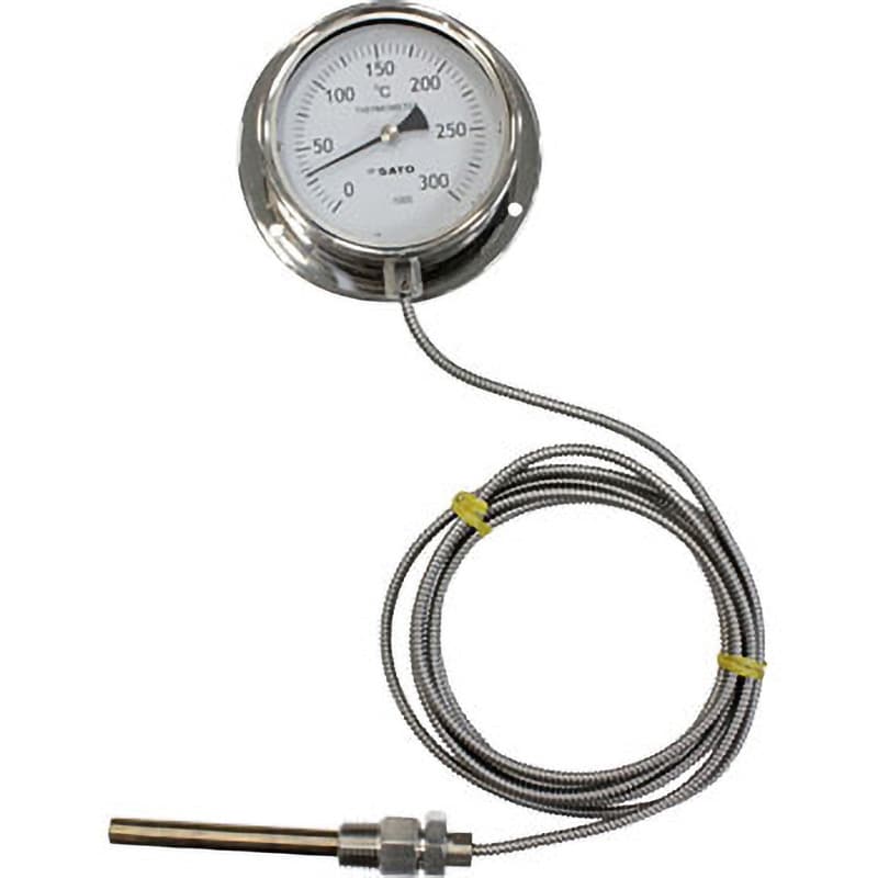 LB-100S 0：300℃(3000-30) 壁掛型隔測式温度計(ガラス) 1個 佐藤計量器
