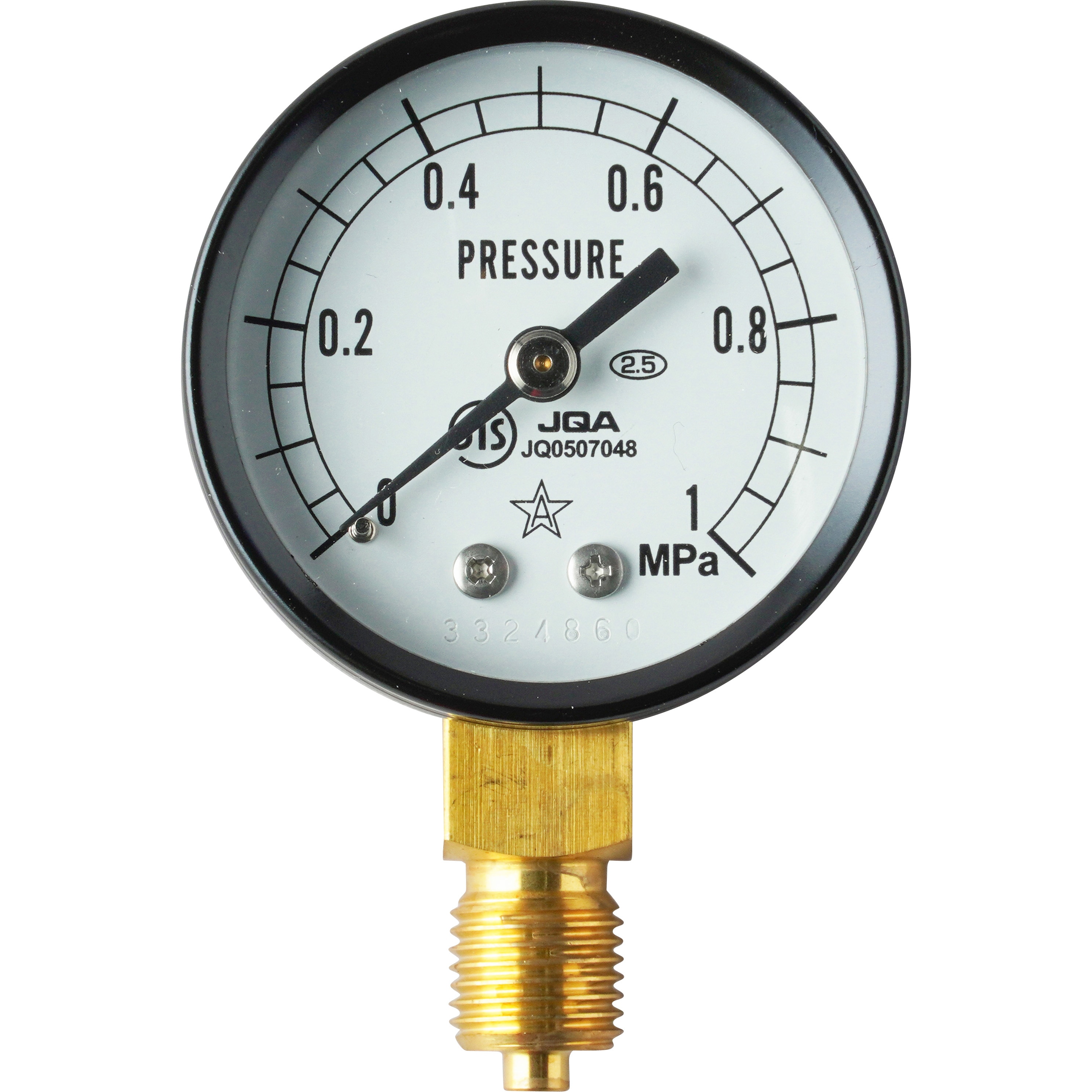 S-11-1MP 小型圧力計(A形立型・Φ50) 1個 右下精器製造 【通販モノタロウ】