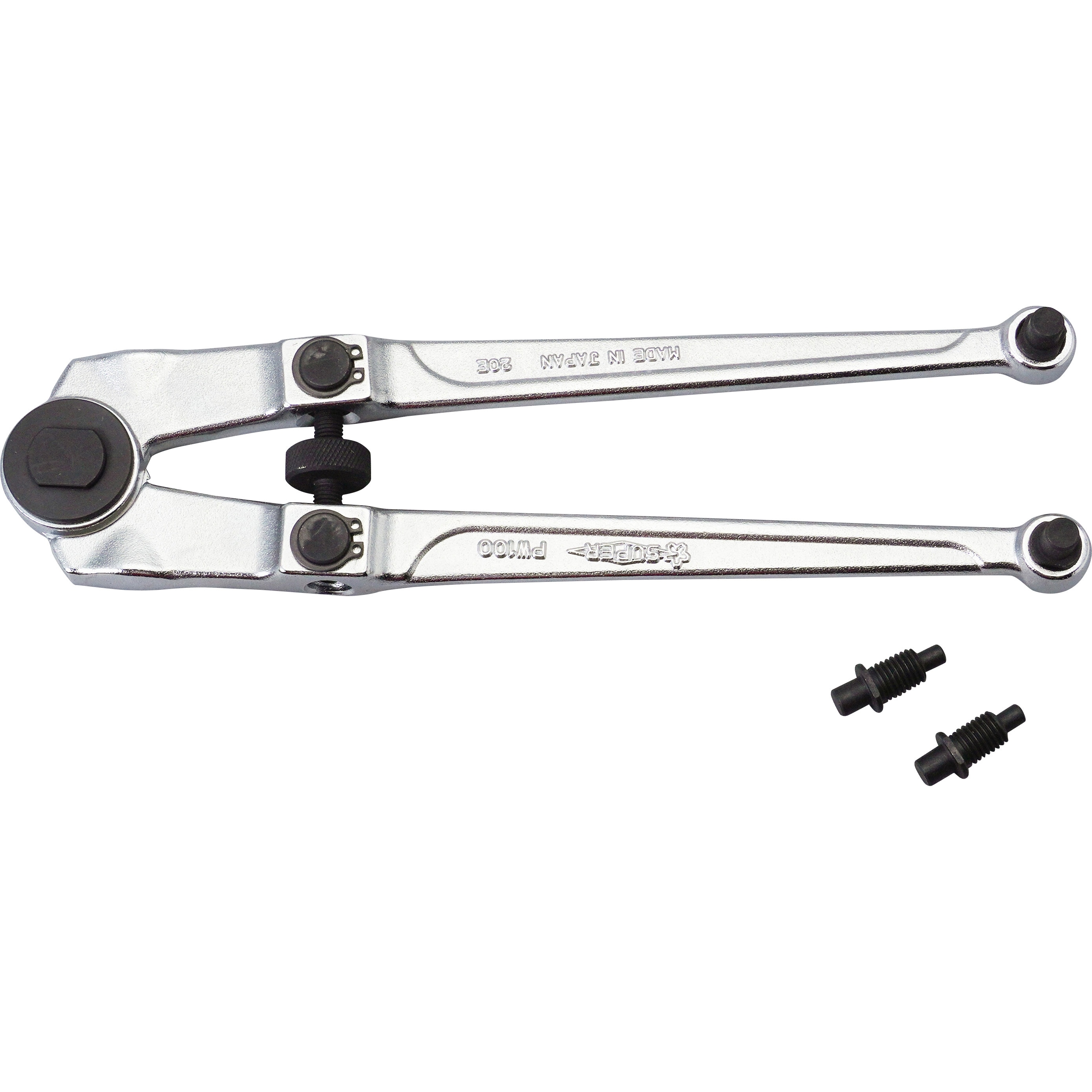 PW100 ピンスパナ(口開き：18～100) スーパーツール ピン径5×7・6×8mm