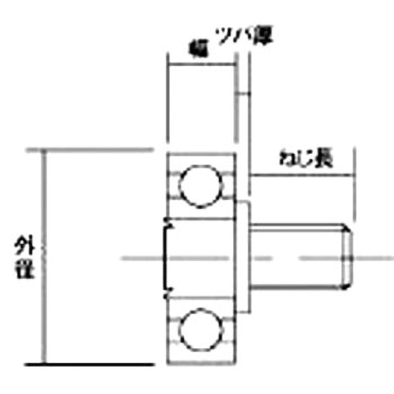 22ST-6B1.5 スチールベアリング(六角穴ボルトタイプ) 1個 イースタン