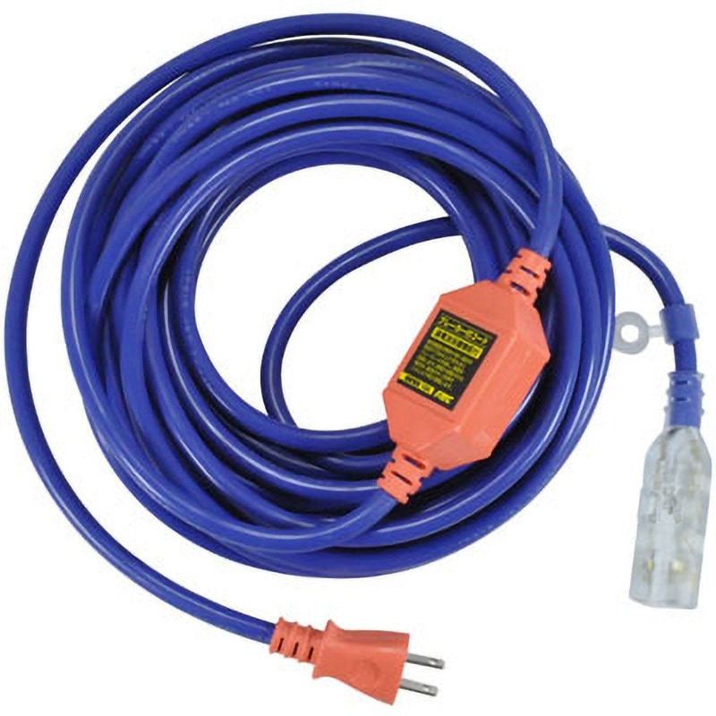 HB-1510-B 光るブレーカー付コード フジマック 4ツ口 オレンジ