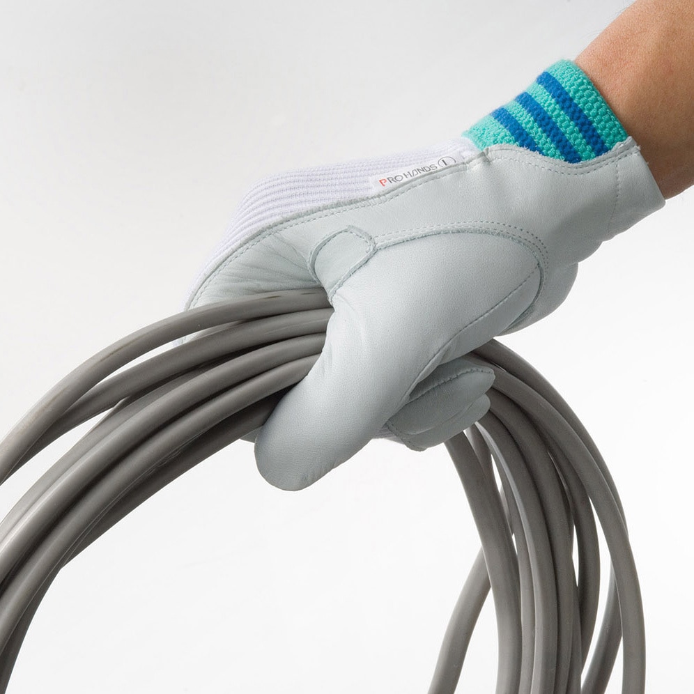 3202 デンコーアルミ牛皮クレスト甲メリヤス No.12A 富士グローブ 白色