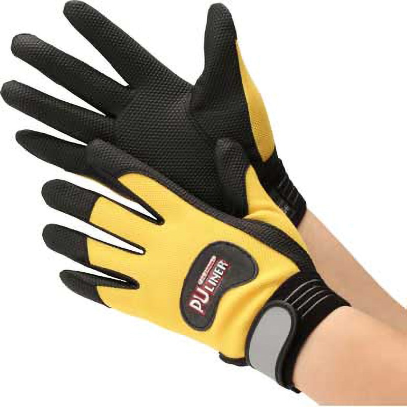 787 PUライナーアルファ 富士グローブ 1双入 イエロー色 サイズLL