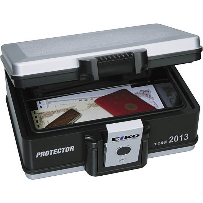 月末限定値下 鍵付き ポータブル防火保管庫 BK-248260 フラットキー式