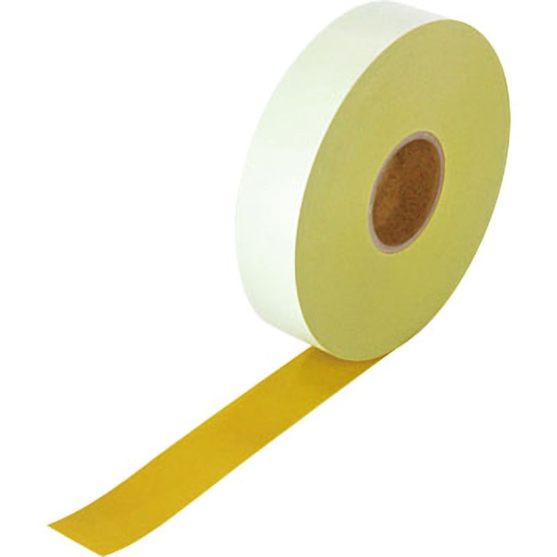 緑十字 ラインテープ（ガードテープ） 黄 ５０ｍｍ幅×１００ｍ 屋内用
