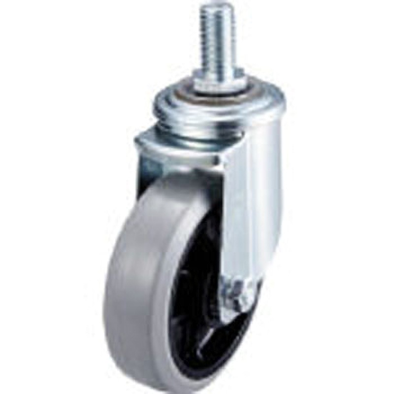 AHT-125-GU エアーキャスターねじ込みタイプ(自在車) ワコーパレット ウレタン車輪 車輪径125mm車輪幅38mm