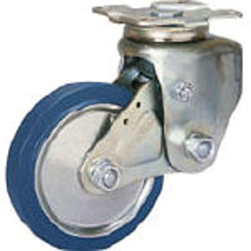 SAJ-TO-200TRAW 緩衝キャスター 自在 SISIKU(シシク) 単輪 許容荷重2450daN 高耐久性ゴム車輪 取付高255～275mm  SAJ-TO-200TRAW