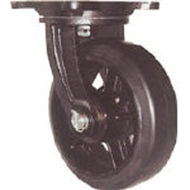 MHA-MG250X90 鋳物重量用キャスター ヨドノ ゴム車輪 単輪 許容荷重670kg 車輪径250mm取付高315mm  MHA-MG250X90