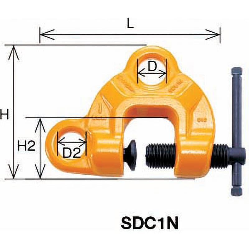 SDC3WN スクリューカムクランプ(ダブル・アイタイプ) スーパーツール 荷重3t クランプ範囲35～75mm - 【通販モノタロウ】