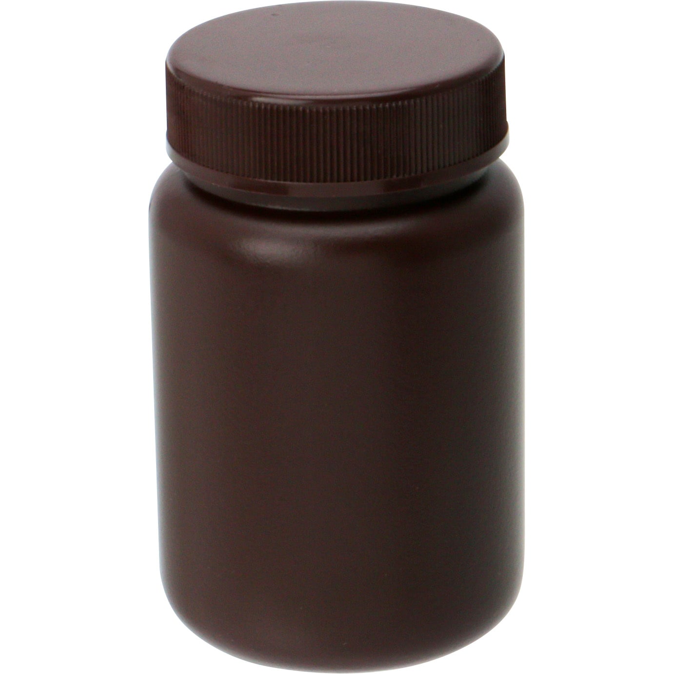 No.0083BR 広口茶色瓶 瑞穂化成工業 100mL 中栓付 目盛なし 1個 【通販