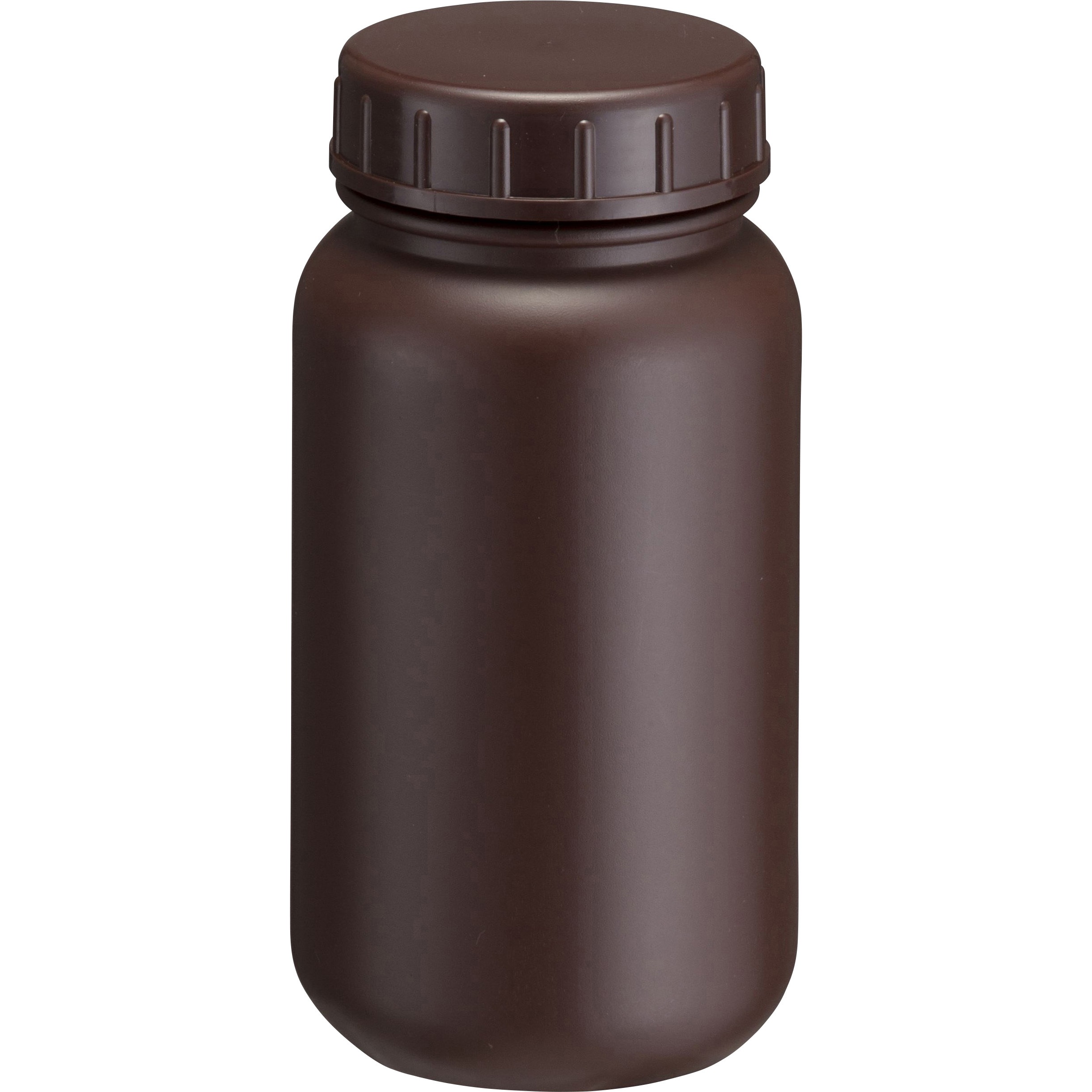 No.0090BR 広口茶色瓶 瑞穂化成工業 2000mL 中栓付 目盛なし 1個
