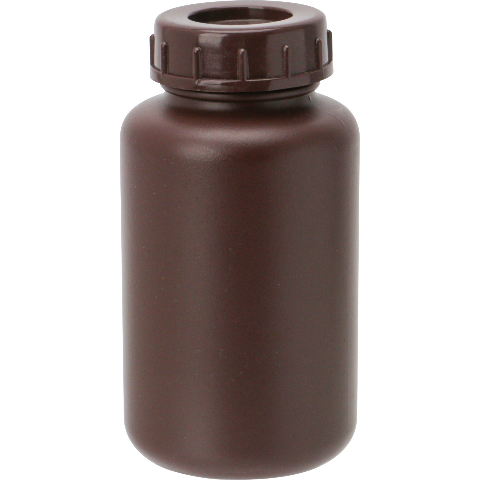 No.0086BR 広口茶色瓶 瑞穂化成工業 500mL 中栓付 目盛なし 1個 【通販
