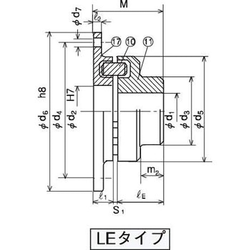 Nor-Mex LE128-180 チャンカップリング ノーメックス(R)シリーズ LE