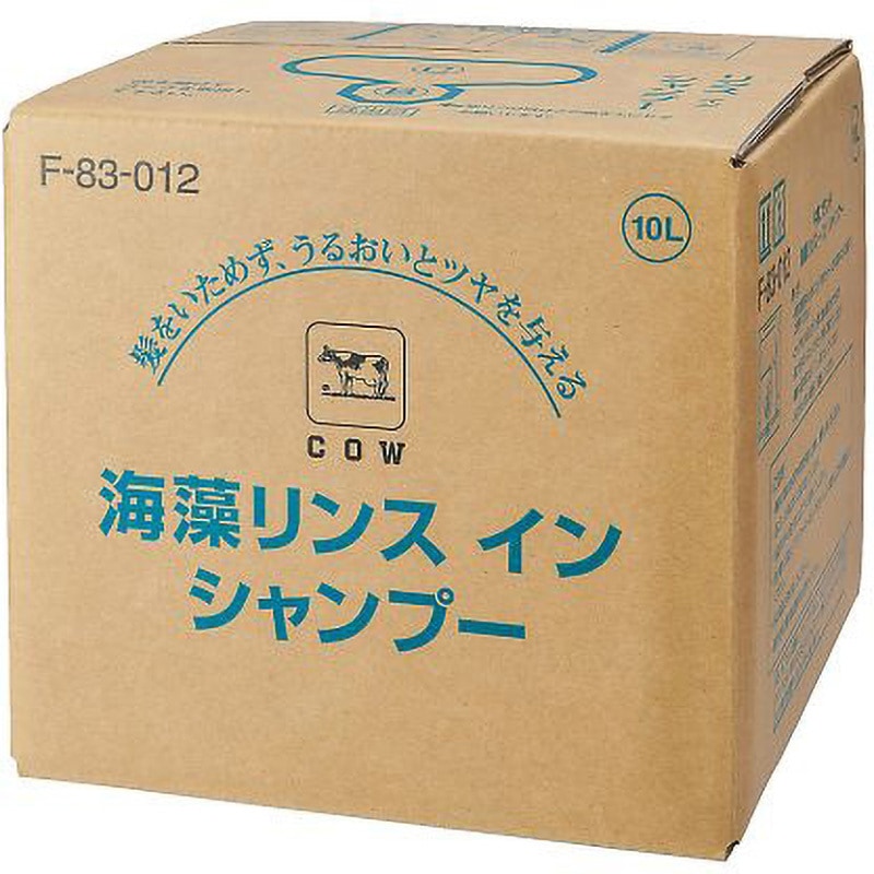 F-83-012 海藻リンスインシャンプー バイソン 寸法249×255×249mm 1個(10L) F-83-012