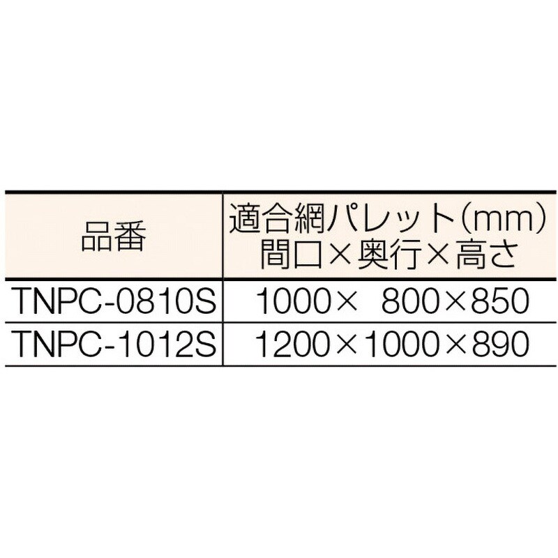 TNPC-0810S ネットパレット用カバー 不透明タイプ TRUSCO 側面一面ファスナー付 幅1020mm奥行810mm高さ810mm 1枚 -  【通販モノタロウ】