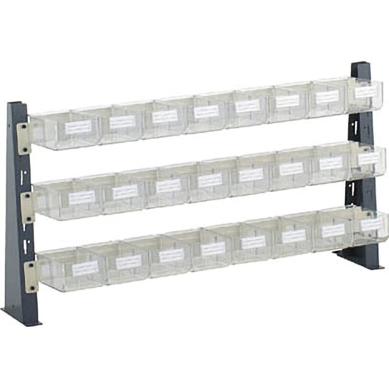 ■TRUSCO 導電性パネルコンテナラック本体 卓上型 H600 HT600PE(2869284)[送料別途見積り][法人・事業所限定] パネルコンテナラック(片面式・卓上タイプ) 組立式 最大積載量40kg 外寸法900×305×600mm T-0632N-TM