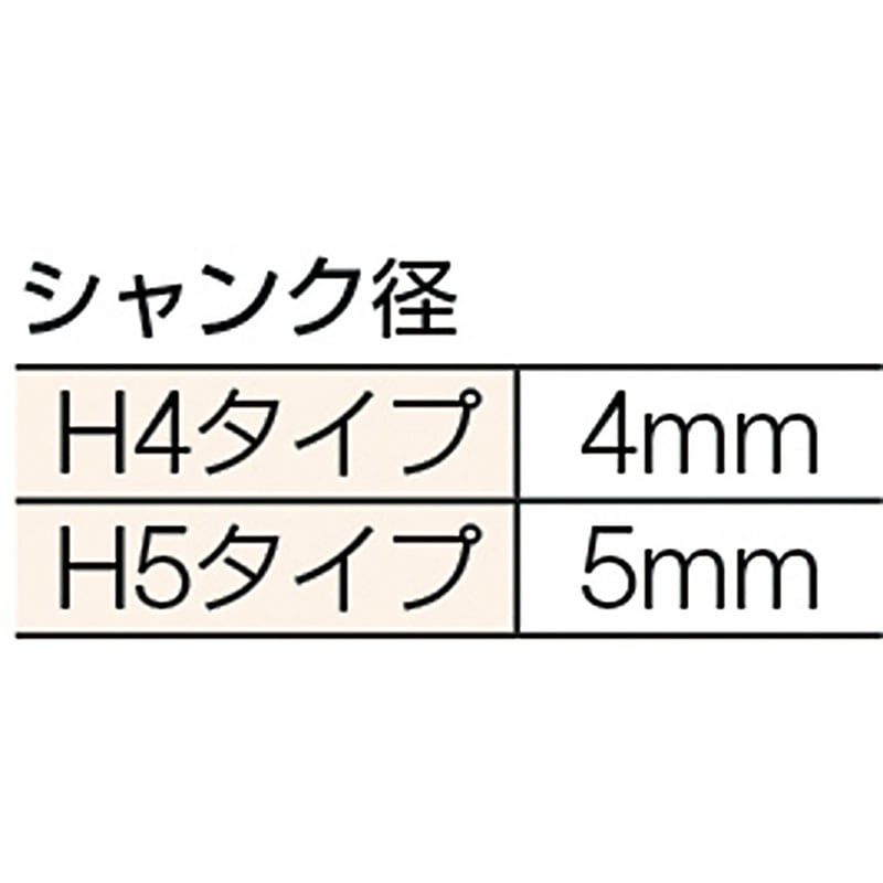 H4-2X40-4 電動ドライバー用ビット ハイオス用 NAC(長堀工業) 片頭
