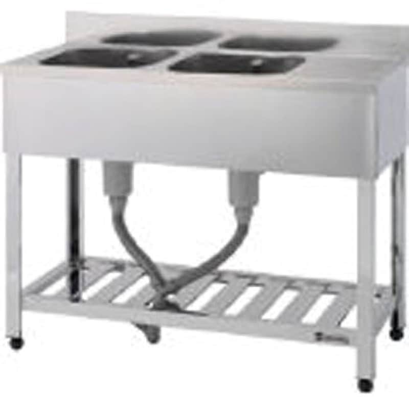 ステンレス2層シンク 90センチ 業務用ステンレスの2層式シンク！横90センチ×奥行60センチ×高さ79