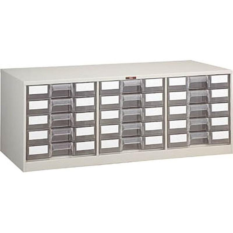 WUN-15A 横型バンラックケースWUN型(奥行360mmタイプ) TRUSCO 透明色 引出し数A4-15H 3列5段