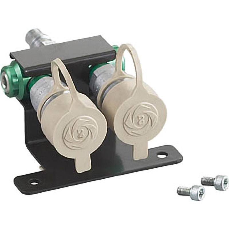 TFAC-200T エアー源カプラ(軽量作業テーブル用) 2口付 TRUSCO 間口51mm奥行118mm高さ95mm  TFAC-200T