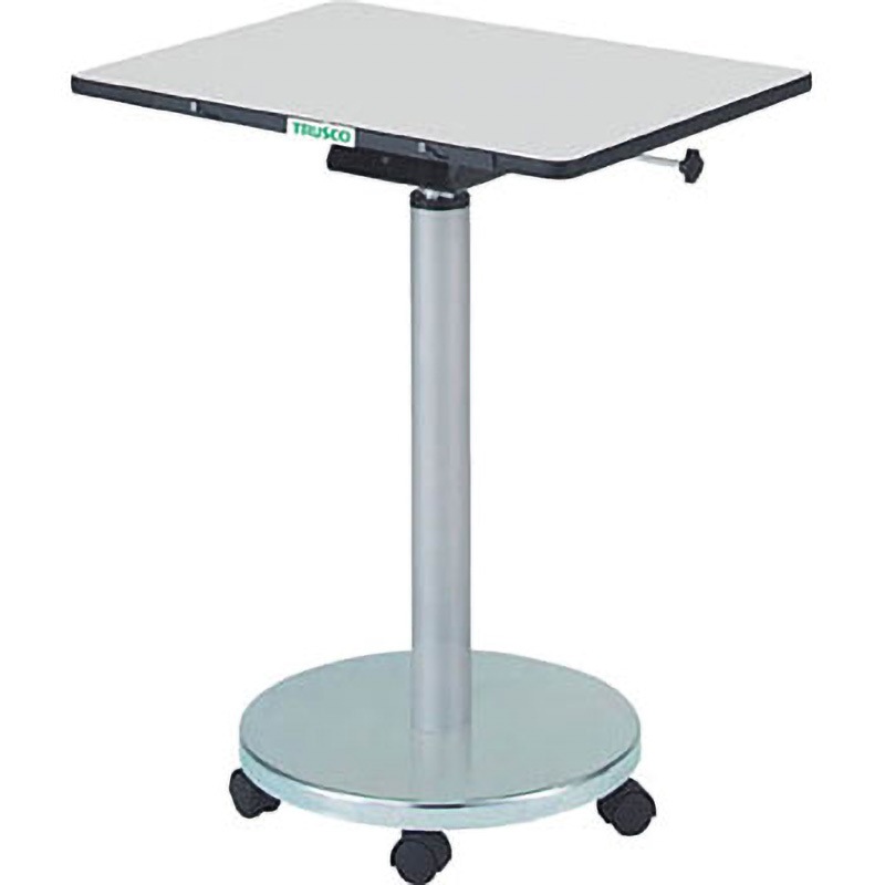 ME-4545 補助テーブル TRUSCO メラミン製天板 荷重20kg キャスター付 間口450mm奥行450mm高さ700～900mm  ME-4545