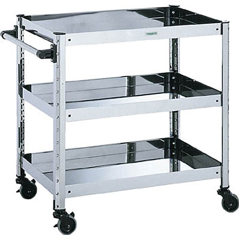SUS3-511B ステンレスワゴン3段 TRUSCO 組立式 幅790mm奥行540mm高さ800mm  SUS3-511B