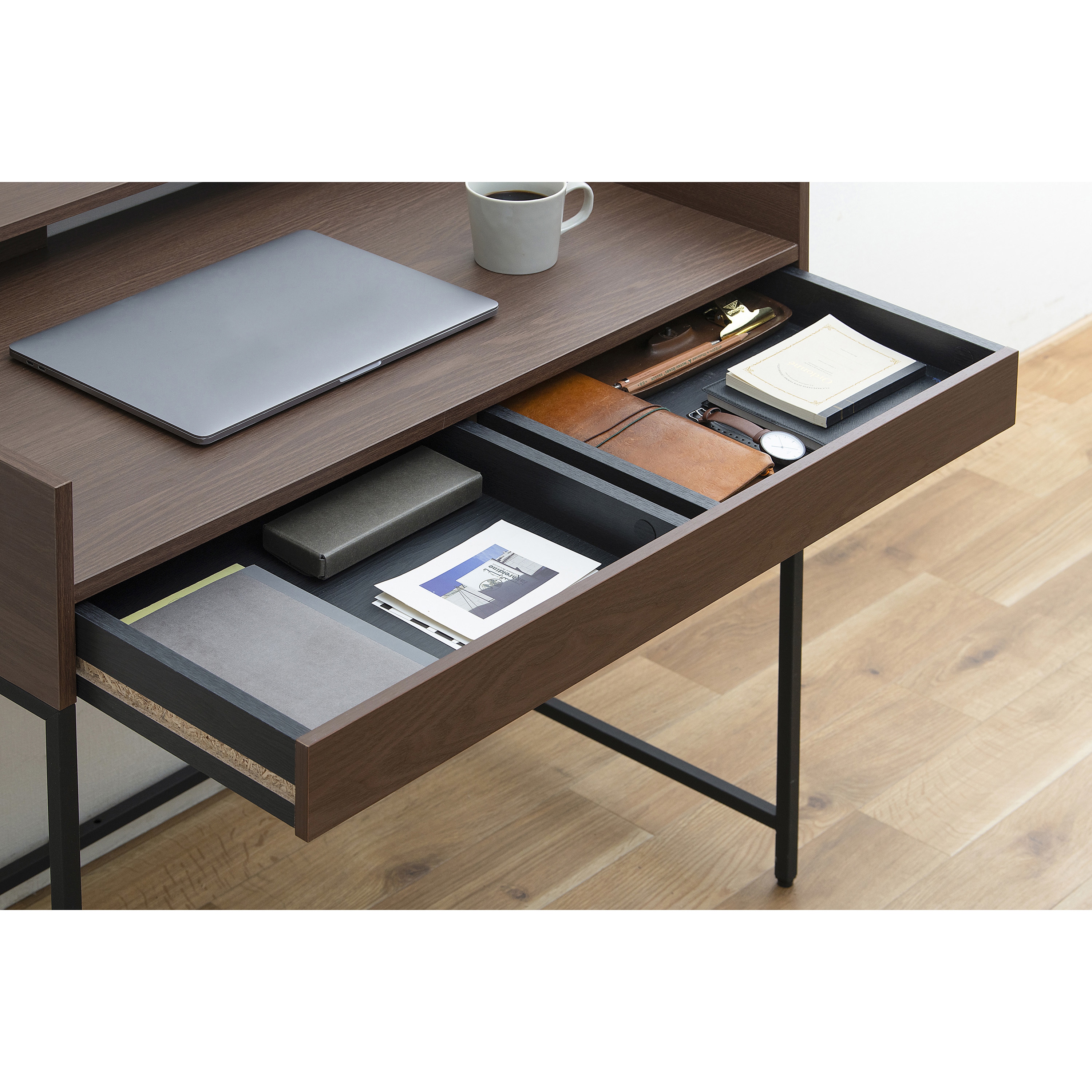 リビングデスク CLEARNEL デスク 幅110×奥行45cm SW8031 シアーホワイト 通販