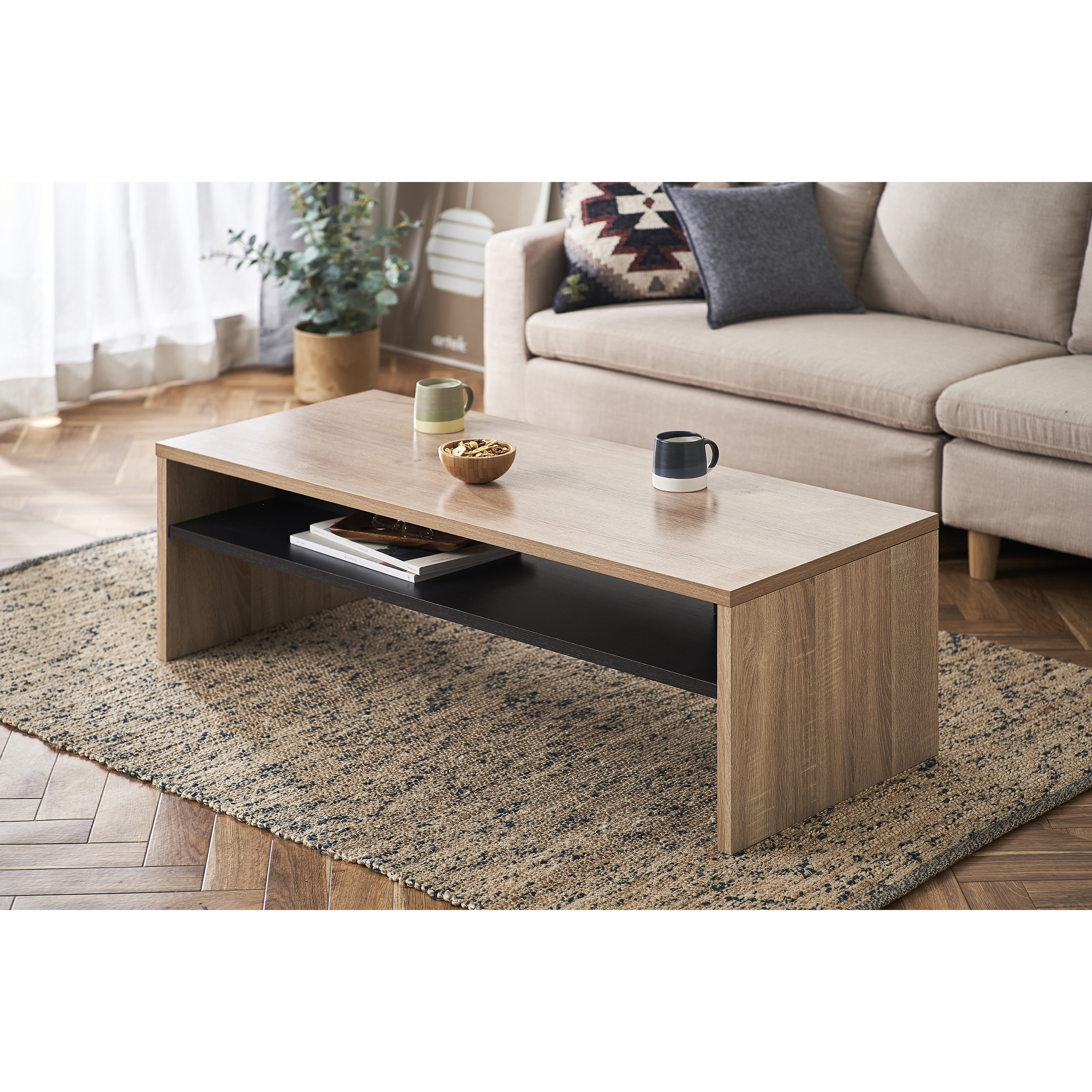 LTB-1190W リビングテーブル アイリスオーヤマ ライトナチュラル色 高さ380mm幅1190mm奥行500mm LTB-1190W リビングテーブル アイリスオーヤマ ライトナチュラル色 高さ380mm幅1190mm奥行500mm