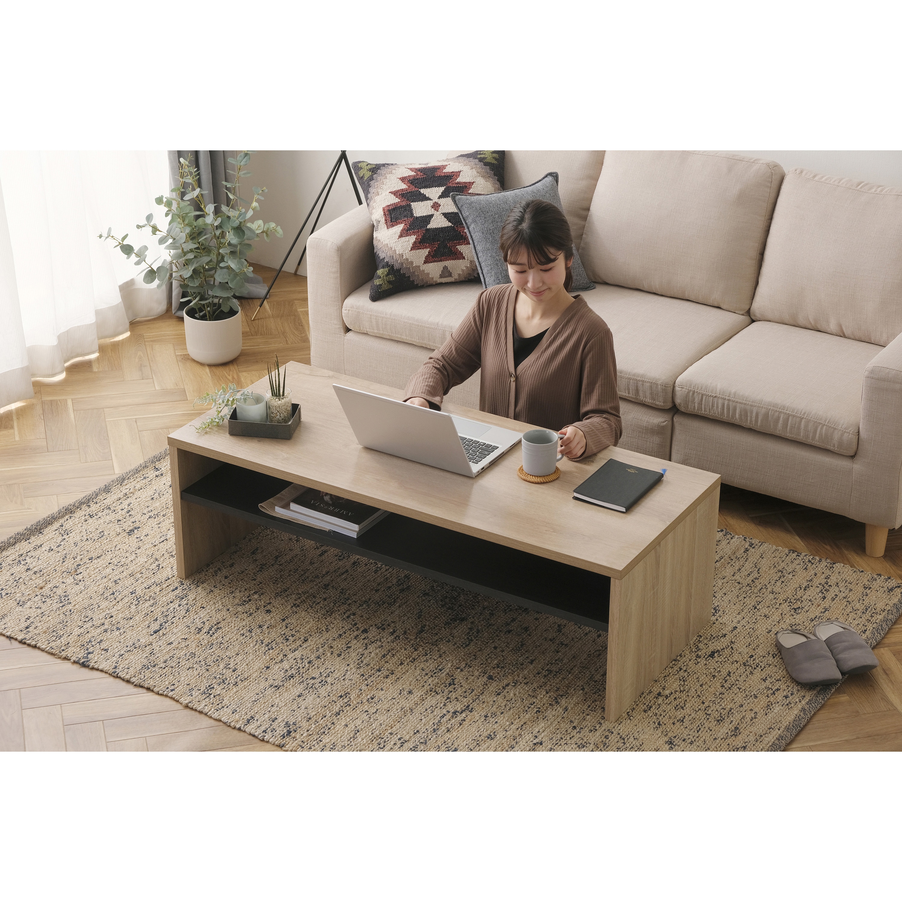 LTB-1190W リビングテーブル アイリスオーヤマ ライトナチュラル色 高さ380mm幅1190mm奥行500mm LTB-1190W リビングテーブル アイリスオーヤマ ライトナチュラル色 高さ380mm幅1190mm奥行500mm