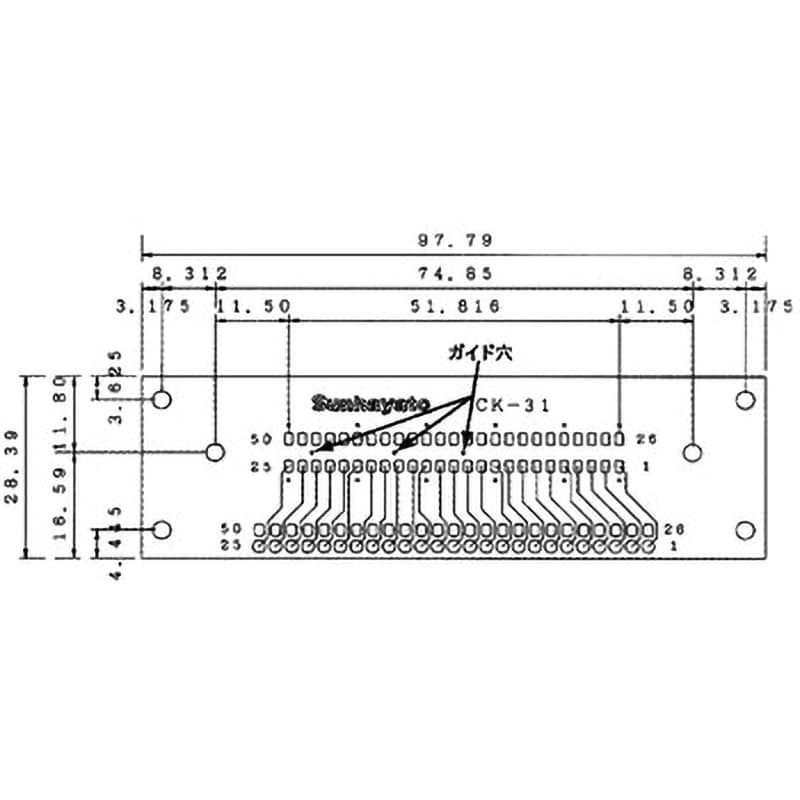 Sunhayato（サンハヤト）  CK-44 USB Type−Cコネクタ変換基板 CK44