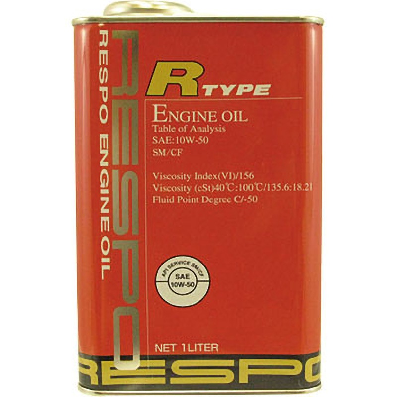 レスポ エンジンオイル R-タイプ 10W-50 4L 1缶 1L 2缶 計６L REO-1LR RESPO Rタイプ 10W-50 RESPO API:SM/CF 化学合成油 【通販
