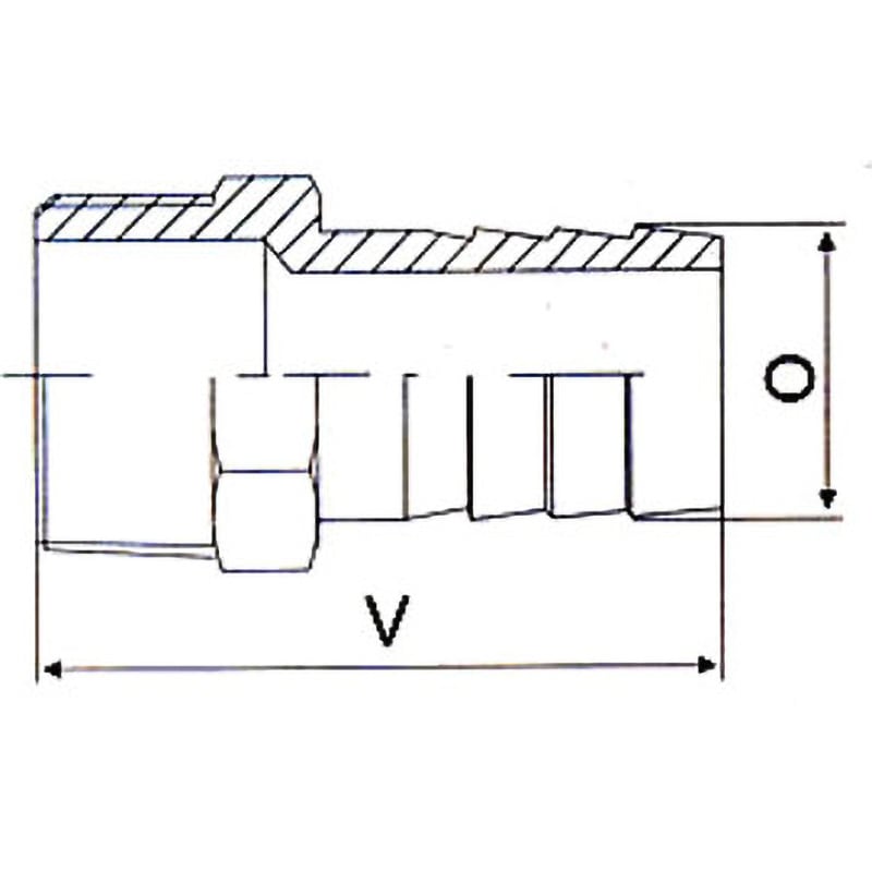 ねじ込みホースニップル ステンレス製 モノタロウ 呼び径15A - 【通販