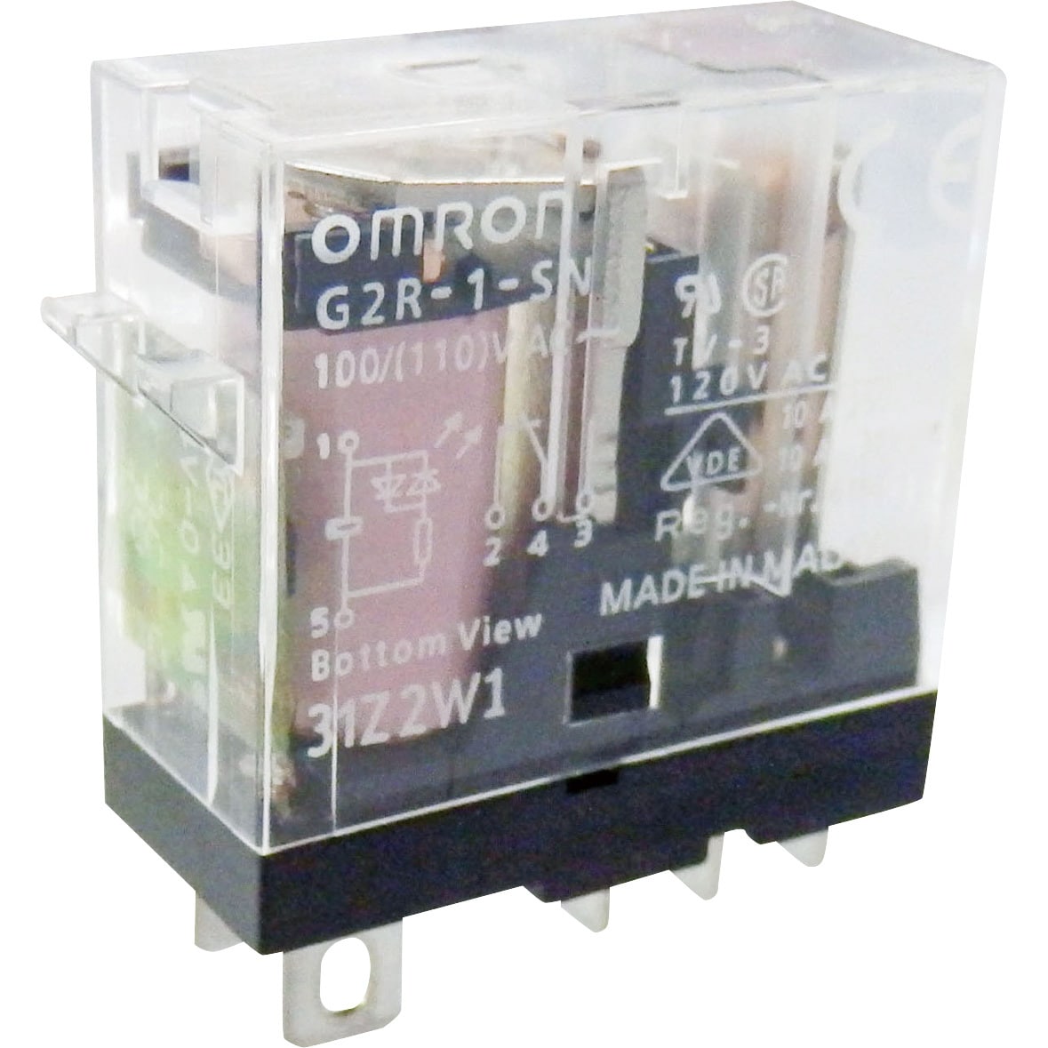 G2R-1-SN AC100/(110) ミニパワーリレー プラグイン端子タイプ G2R-□-S オムロン(omron) 極数1 1c AC100/ 110V 高さ34mm 1個 - 【通販モノタロウ】