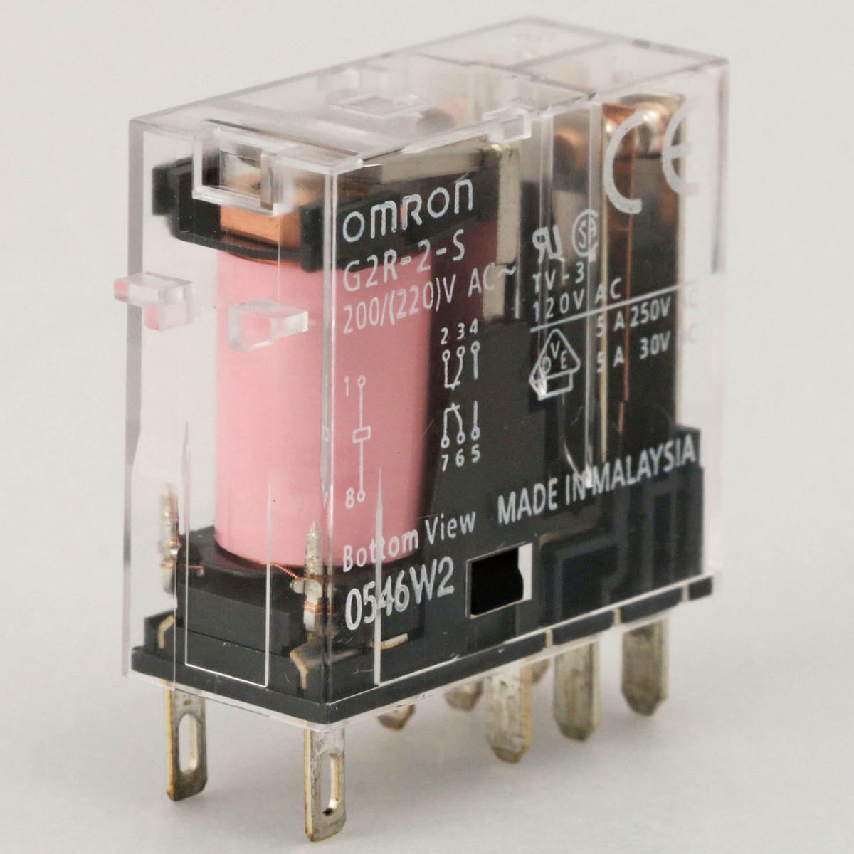 G2R-2-S AC200/(220) ミニパワーリレー プラグイン端子タイプ G2R-□-S オムロン(omron) 2c AC200/220V  高さ34mm 1個 - 【通販モノタロウ】