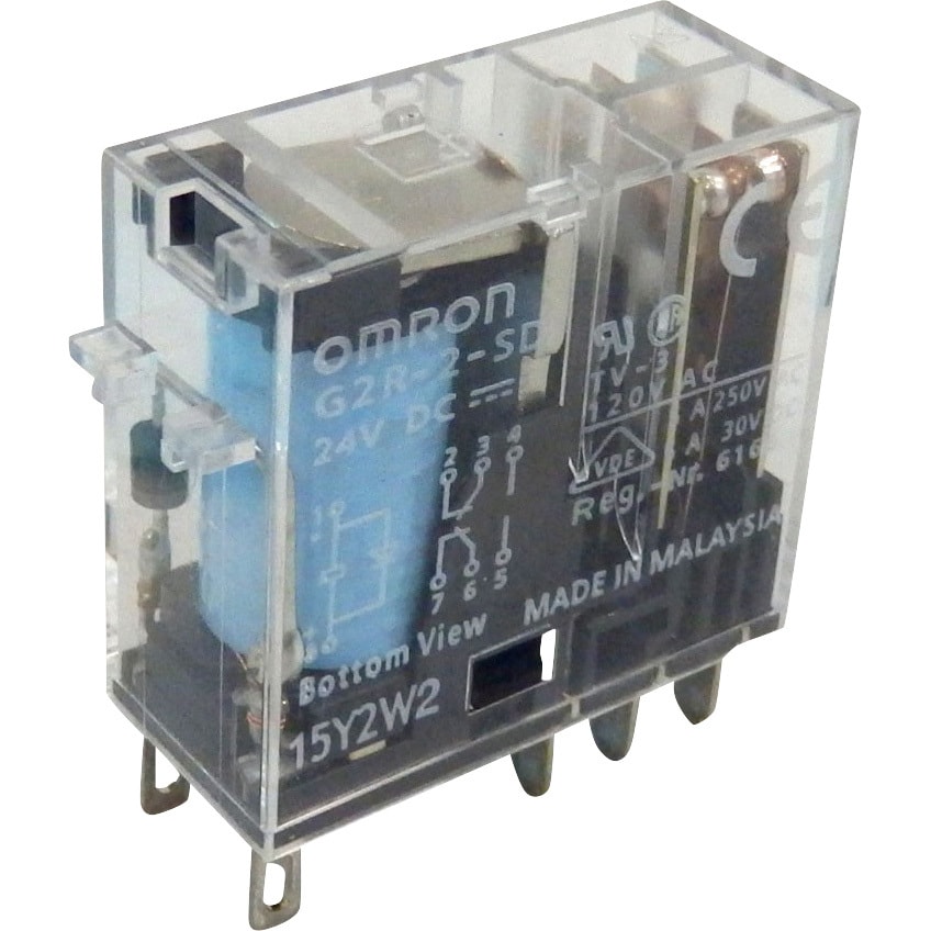 G2R-2-SD DC24 ミニパワーリレー プラグイン端子タイプ G2R-□-S オムロン(omron) 2c DC24V 高さ34mm 1個 -  【通販モノタロウ】