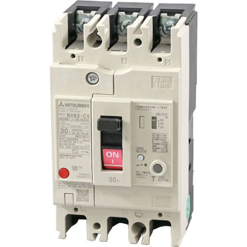 三菱電機 漏電遮断器 高調波・サージ対応形 NV63-CV 3P 30A 100-440V 1.2.500MA - 3