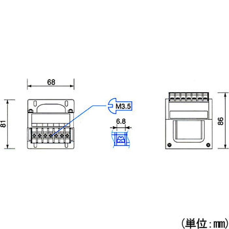TOYOZUMI(トヨズミ) 電源トランス 単相 複巻 200V → 100V 電源トランス 単相 複巻 200V → 100V TOYOZUMI(トヨズミ