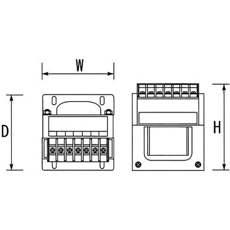 LD21-050E2 電源トランス 単相 複巻 200V → 100V TOYOZUMI