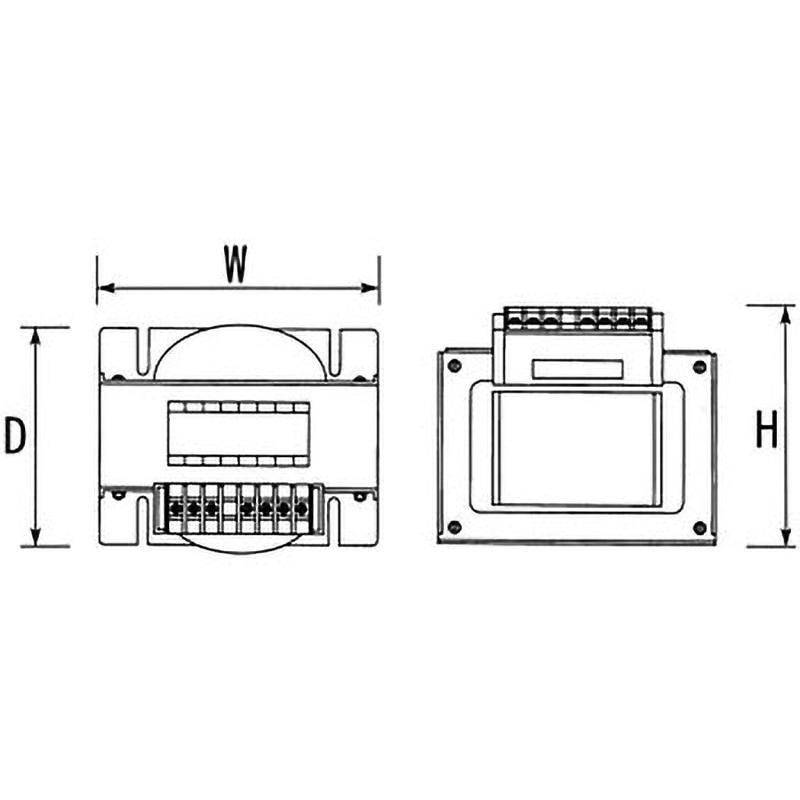 TOYOZUMI(トヨズミ) 電源トランス 単相 複巻 200V → 100V UD11-200A2 電源トランス TOYOZUMI(トヨズミ) 1次電圧(V):100