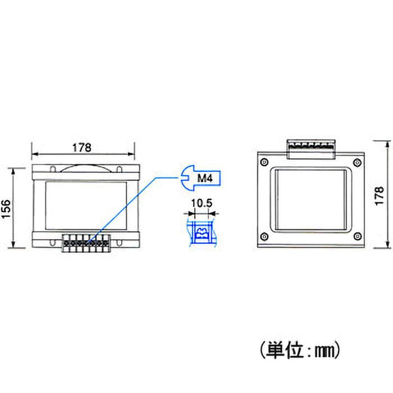 電源トランス 単相 複巻 200V → 100V RoHS指令対応 容量2kVA 絶縁種別F 200-220V 100-110V