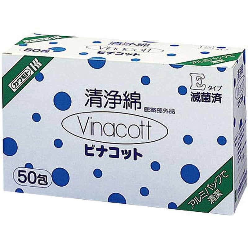 エコノミータイプ 洗浄綿 ビナコット 1箱(50包) カワモト 【通販サイトMonotaRO】