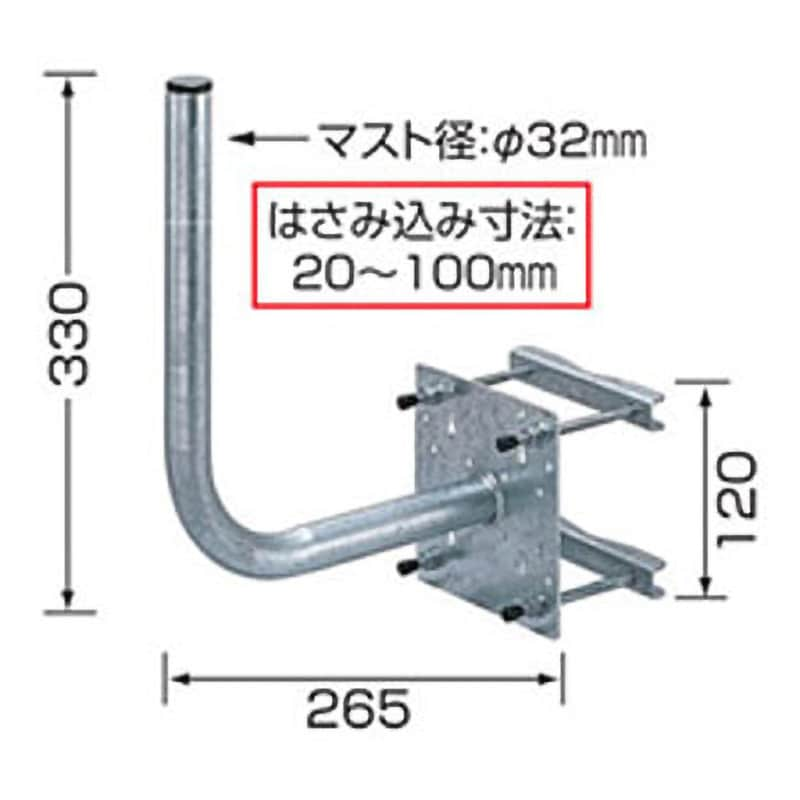 BK-32ZR 取付金具 1個 日本アンテナ 【通販サイトMonotaRO】