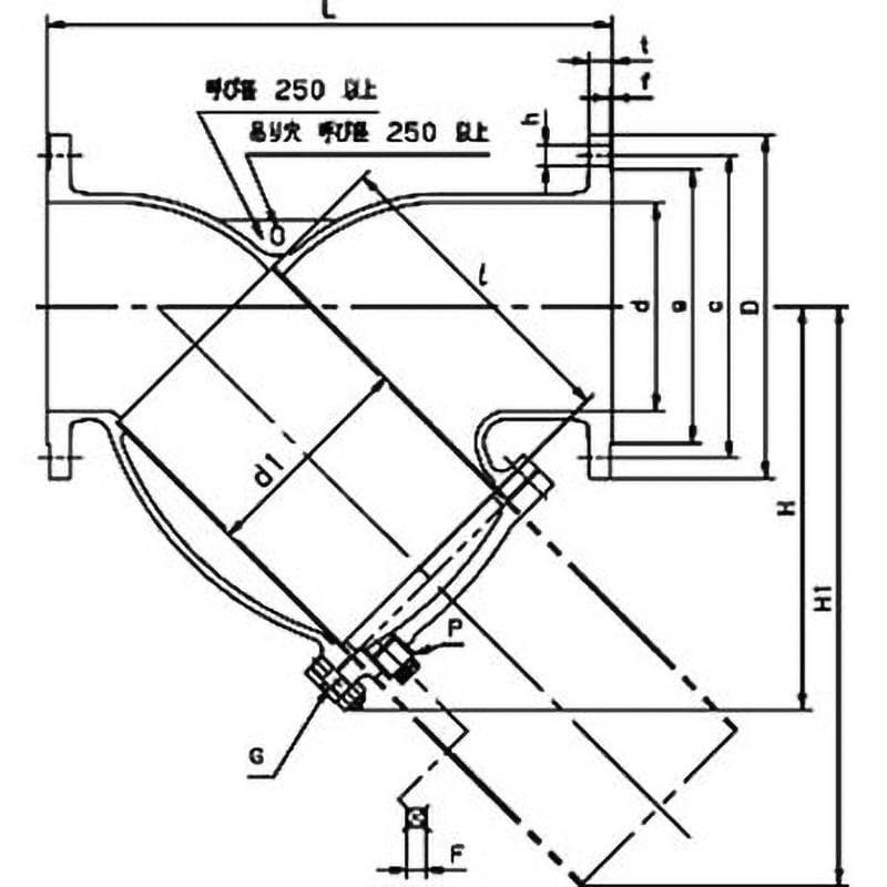 10UYA-80A 10K ステンレス鋼製Y形ストレーナ(フランジ形)(10UYAシリーズ) キッツ(KITZ) 呼び径(B)3 - 【通販モノタロウ】