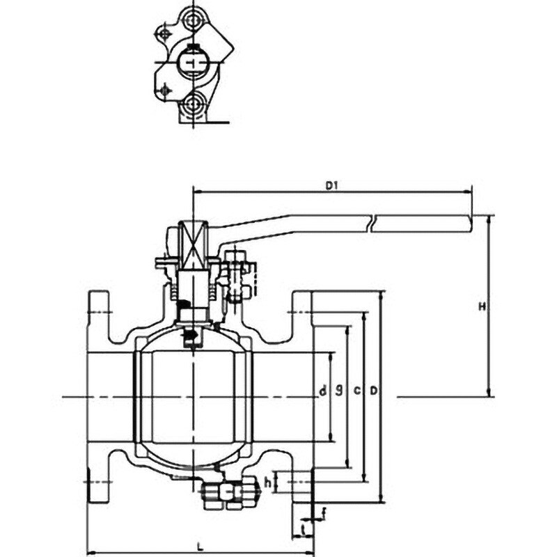 10UTBDM-25A 10K ステンレス鋼製ボールバルブ(面間:ASME B16.10・フランジ形)(10UTBDMシリーズ) キッツ(KITZ)  レバー式 ストレート フローティング 呼び径(B)1フルボア - 【通販モノタロウ】