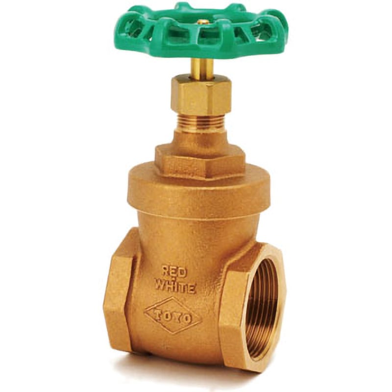 125E-BS-N 125型 青銅製ゲートバルブ 東洋バルヴ 材質(本体)CAC406 ねじ込み形 呼び径(B)1 1/2