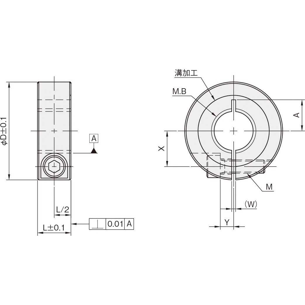 SCS16N14S スリットカラー 内ネジ並目 SUS304 1個 岩田製作所 【通販