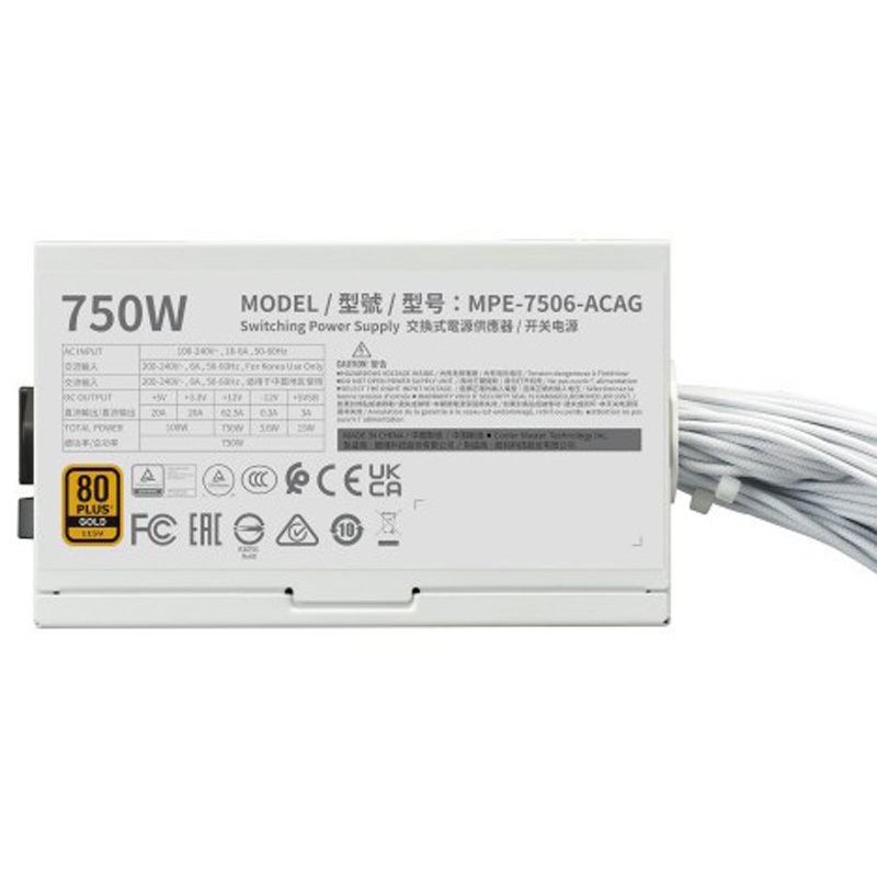 MPE-7506-ACAG-GJP COOLER MASTER 80PLUS GOLD認証 非モジュラー ATX3